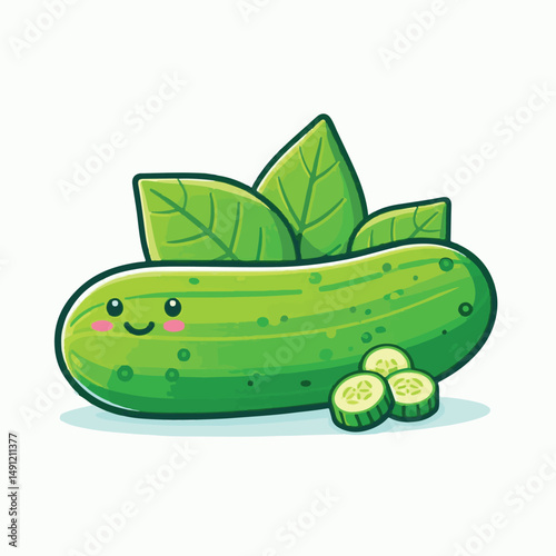 vegetable, healthy, organic, green, cucumber, food, fresh, vegetarian, background, cucumbers, diet, ingredient, isolated, white, slice, salad, raw, nature, agriculture, ripe, sliced, object, health, c
