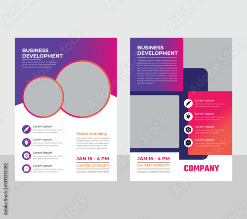corporate business webinar conference flyer design layout template,  abstract business flyer and creative design marketing, Business Creative Corporate agency flyer cover modern layout poster.
