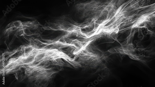 Ethereal Smoke Effect on Black Background for Creative Design Projects