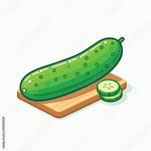 vegetable, healthy, organic, green, cucumber, food, fresh, vegetarian, background, cucumbers, diet, ingredient, isolated, white, slice, salad, raw, nature, agriculture, ripe, sliced, object, health, c
