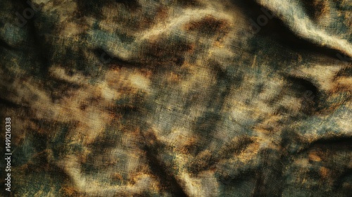 Abstract Textured Fabric Pattern with Warm Earthy Tones and Depth