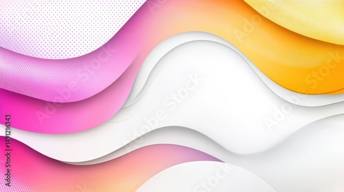 Abstract Waves in Bright Colors Creating a Modern Background Design