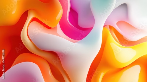 Vibrant Abstract Swirl Background with Colorful Liquid Patterns