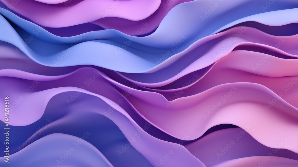 Obraz premium Colorful Wave Patterns Flowing in Soft Abstract Design Background