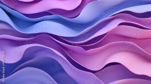 Colorful Wave Patterns Flowing in Soft Abstract Design Background