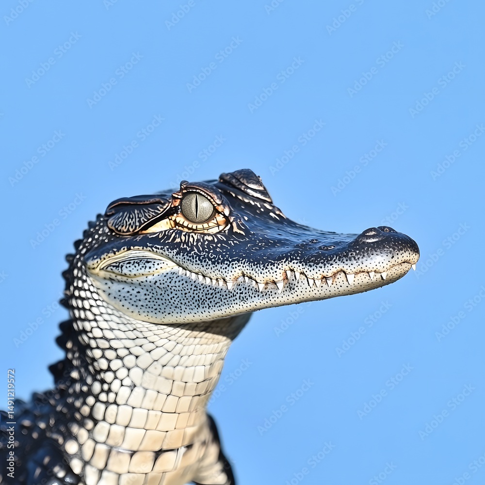 Obraz premium American Alligator Baby Closeup Portrait Wildlife Nature Reptile