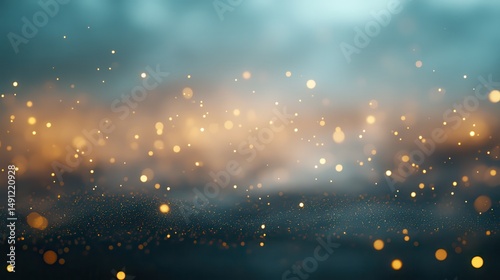 Sparkling Light Bokeh Effect with Clouds and Soft Background Tones