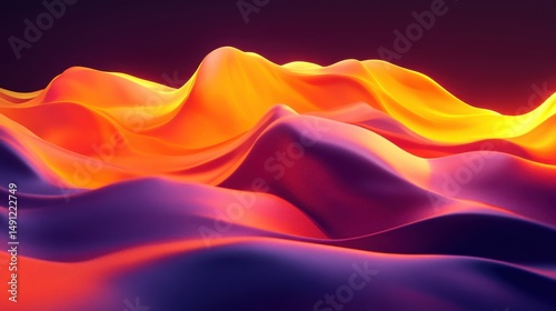 Vibrant Abstract Waves of Colorful Gradient Patterns in Motion