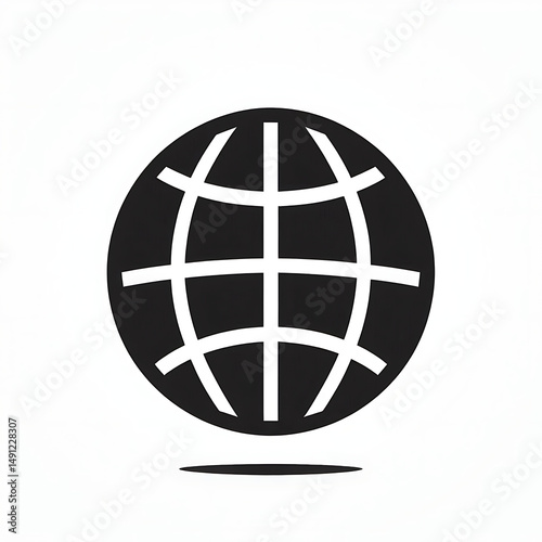 Globe Icon vector illustration, Go to web symbol icon, www symbol, Web icon, website, homepage icon set, earth clip art, globe symbol isolated white background