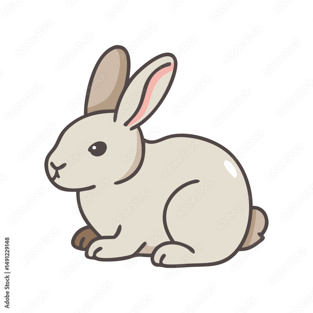 Obraz premium rabbit icon, rabbit vector illustration-simple illustration of rabbit, perfect for rabbit logos and icons