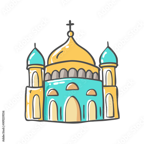 religion architecture icon, religion architecture vector illustration-simple illustration of religion architecture, perfect for religion architecture logos and icons