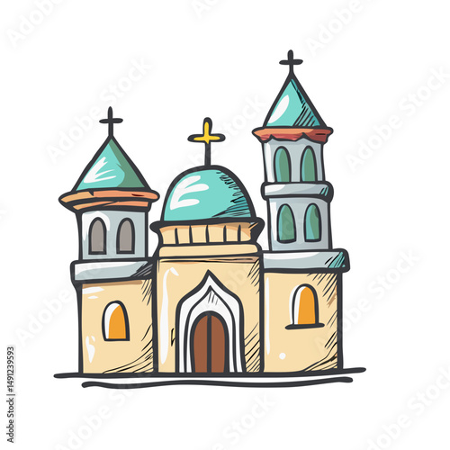 religion architecture icon, religion architecture vector illustration-simple illustration of religion architecture, perfect for religion architecture logos and icons