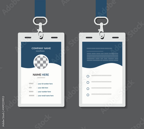 Modern And Clean Professional Corporate ID Card Template And Layout Design