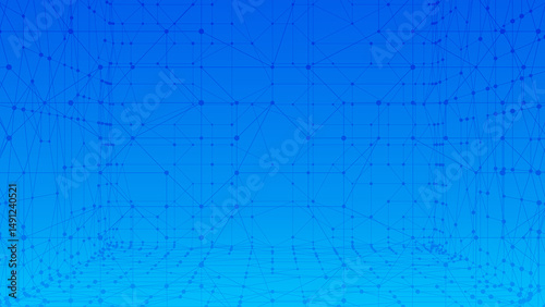 Technology abstract background. Dots connected by lines. Minimalist mesh backdrop. Abstract polygonal shape. Plexus circles.