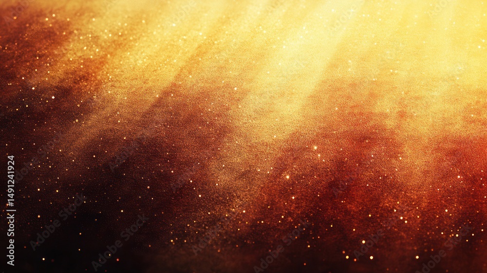 Fototapeta premium Golden Light and Sparkles Creating a Warm Atmosphere Background
