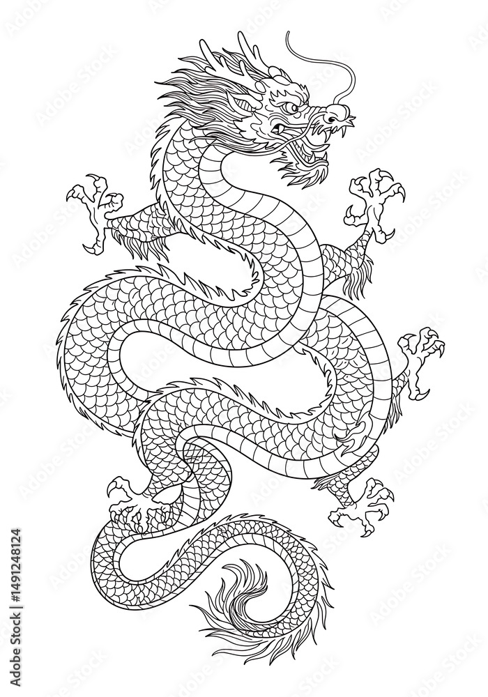 Obraz premium Imperial Dragon's Grace