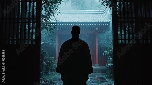 Rainy Temple Meditation