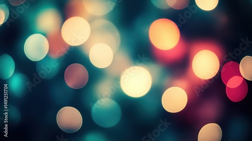Abstract Bokeh Lights in Soft Focus Creating Dreamy Atmosphere
