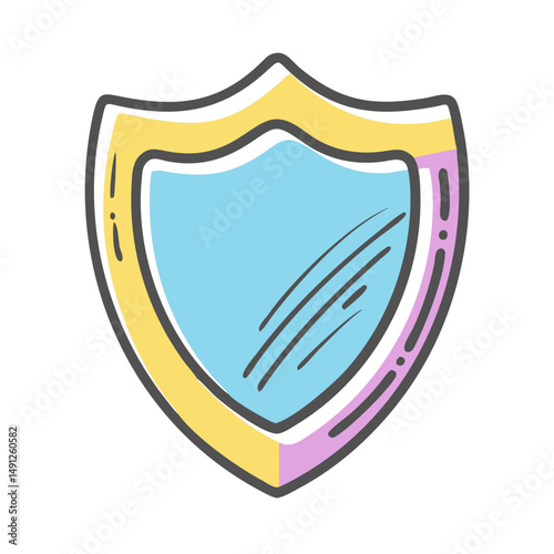 shield icon, shield vector illustration-simple illustration of shield, perfect for shield logos and icons