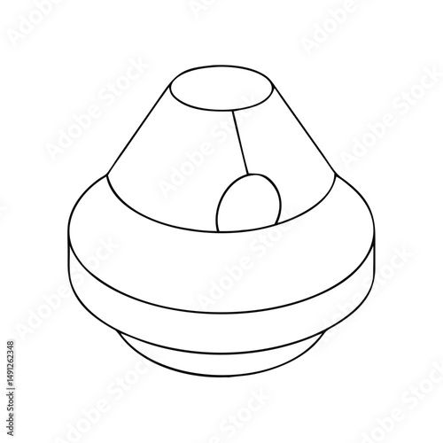 Icon of a diffuser in isometrics in a minimalist design showcasing an elegant and aromatic home accessory on a white background