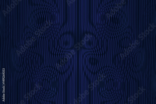 Dark blue abstract mesh wave line vector background with illusionary object pattern. Perfect for background, tech, pattern textured or digital project.