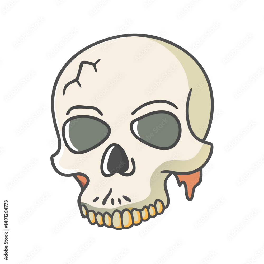 Fototapeta premium skull icon, skull vector illustration-simple illustration of skull, perfect for skull logos and icons
