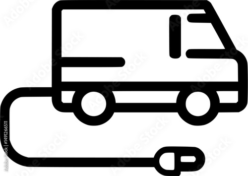 Electric delivery van energyefficient transport