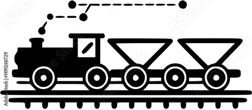 Oldfashioned train puffing smoke