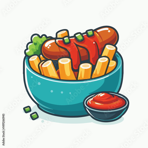 sausage, meal, food, currywurst, bratwurst, curry, german, ketchup, sauce, pork, lunch, fried, dinner, meat, snack, spicy, wurst, hot, dish, plate, fast, spice, grill, wooden, fast food, roasted, cook