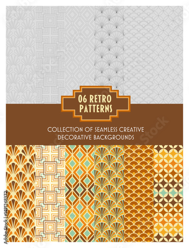 Seamless 50s and 60s retro wallpaper pattern