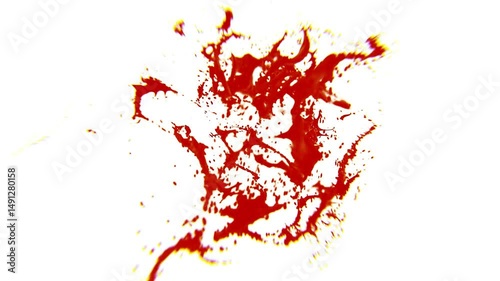 red liquid splashes