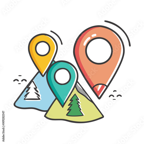 tourist locations icon, tourist locations vector illustration-simple illustration of tourist locations, perfect for tourist locations logos and icons