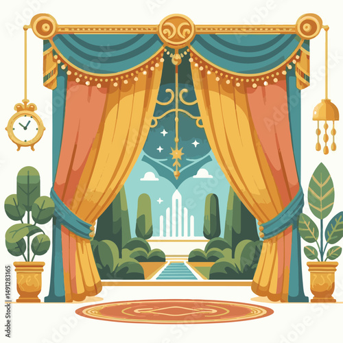 curtain, background, fabric, cloth, stage, theater, velvet, cinema, show, performance, entertainment, drapes, light, drapery, decoration, textile, presentation, act, backdrop, event, drama, classic, w