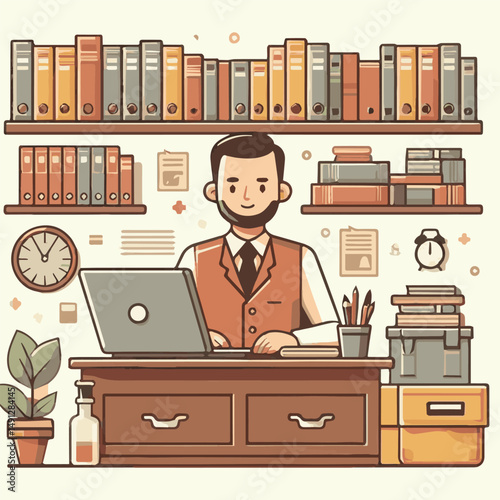 archivist, archive, library, education, work, paperwork, office, documents, male, storage, business, administration, university, people, management, college, man, woman, person, librarian, clerk, orga