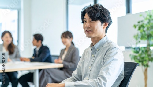 スタートアップの企画会議に集まる社員たち