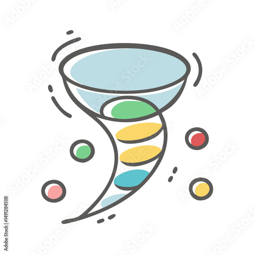 twister icon, twister vector illustration-simple illustration of twister, perfect for twister logos and icons