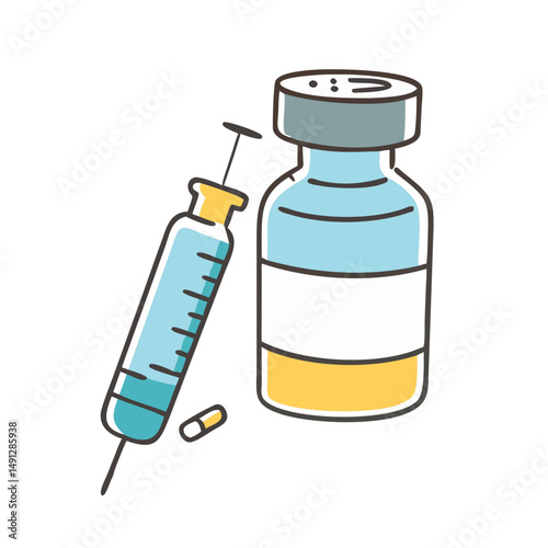 vaccine bottle icon, vaccine bottle vector illustration-simple illustration of vaccine bottle, perfect for vaccine bottle logos and icons