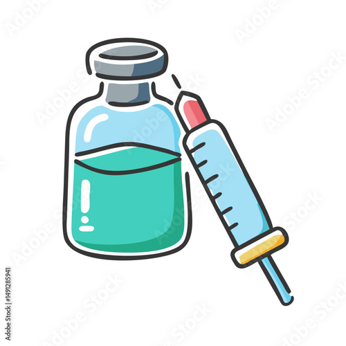 vaccine bottle icon, vaccine bottle vector illustration-simple illustration of vaccine bottle, perfect for vaccine bottle logos and icons