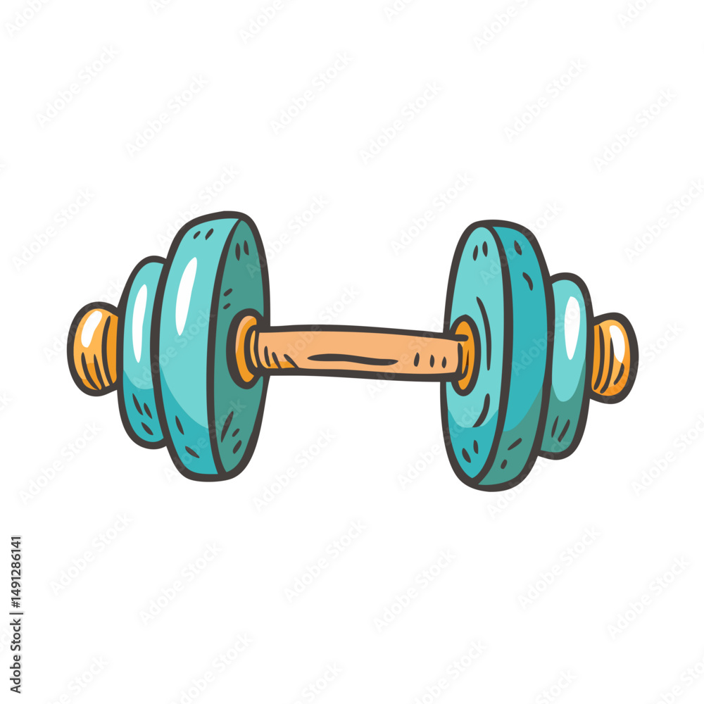 Naklejka premium vintage barbell icon, vintage barbell vector illustration-simple illustration of vintage barbell, perfect for vintage barbell logos and icons