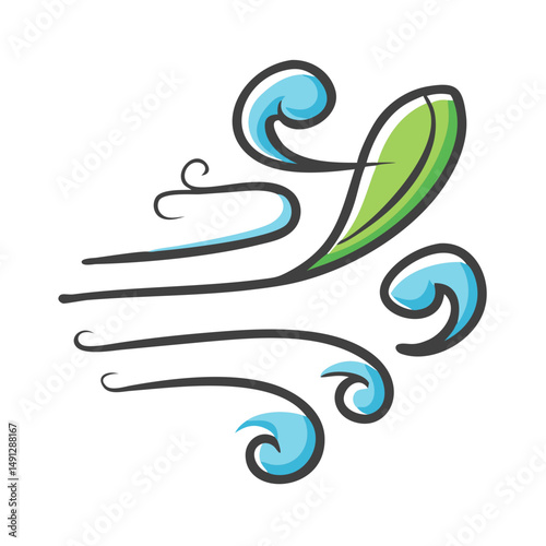 wind icon, wind vector illustration-simple illustration of wind, perfect for wind logos and icons