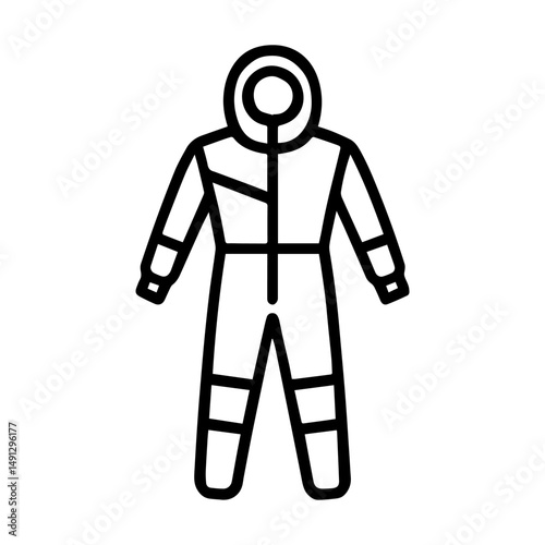 line icon ski suit on white background vector
Vector icon clothes and shoes