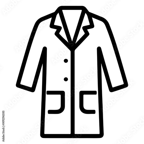 line icon medical gown on white background vector
Vector icon clothes and shoes