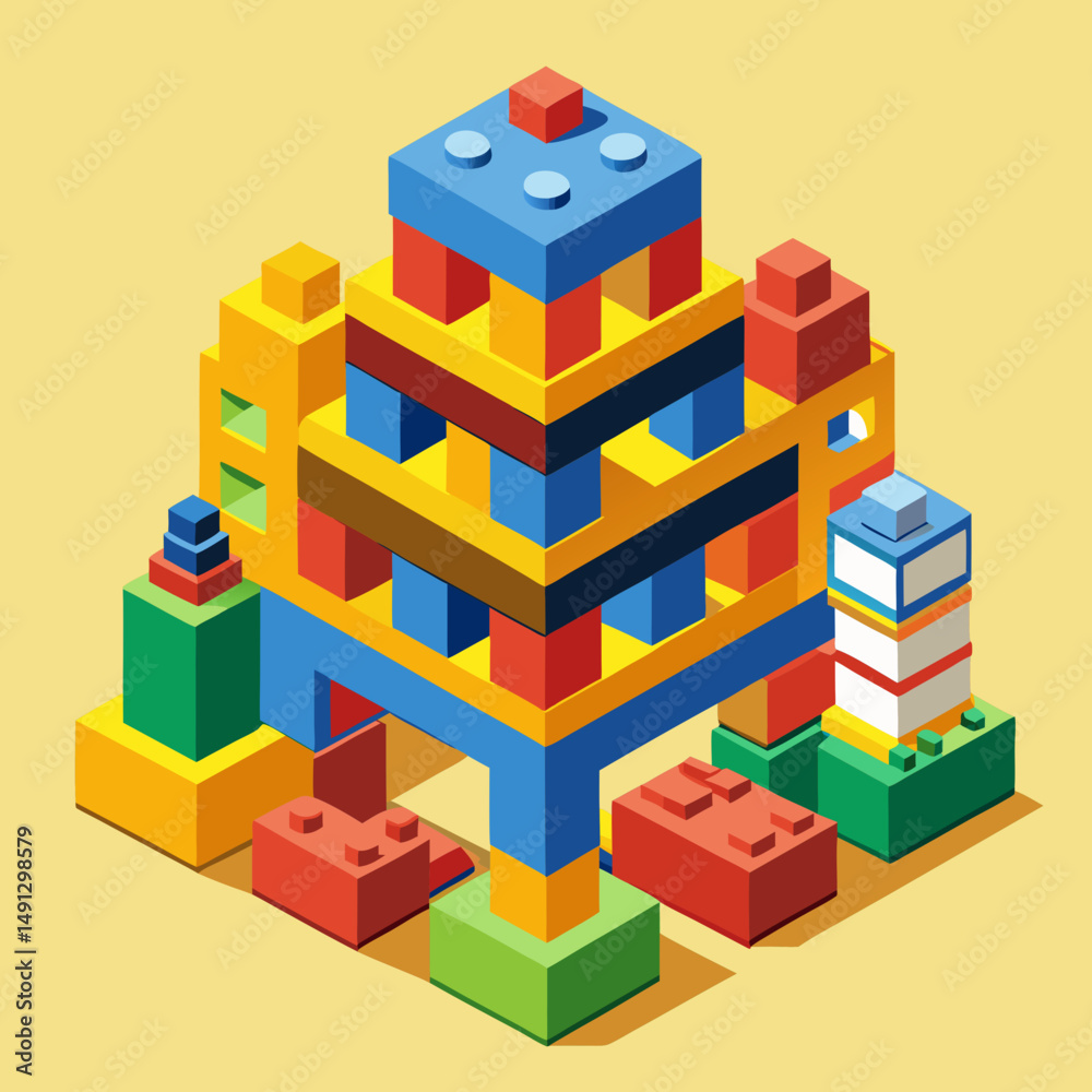 Naklejka premium toy building blocks
