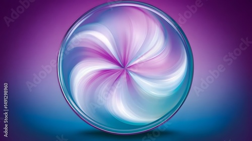 Abstract Swirling Purple Blue Design, Colorful Vortex, Spiral Background