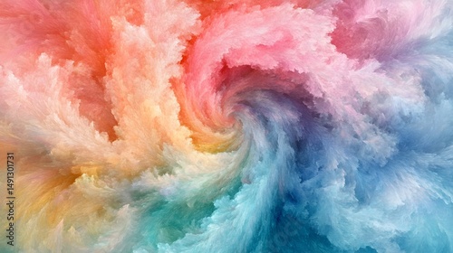 Abstract Swirling Pastel Colors Paint Texture Background