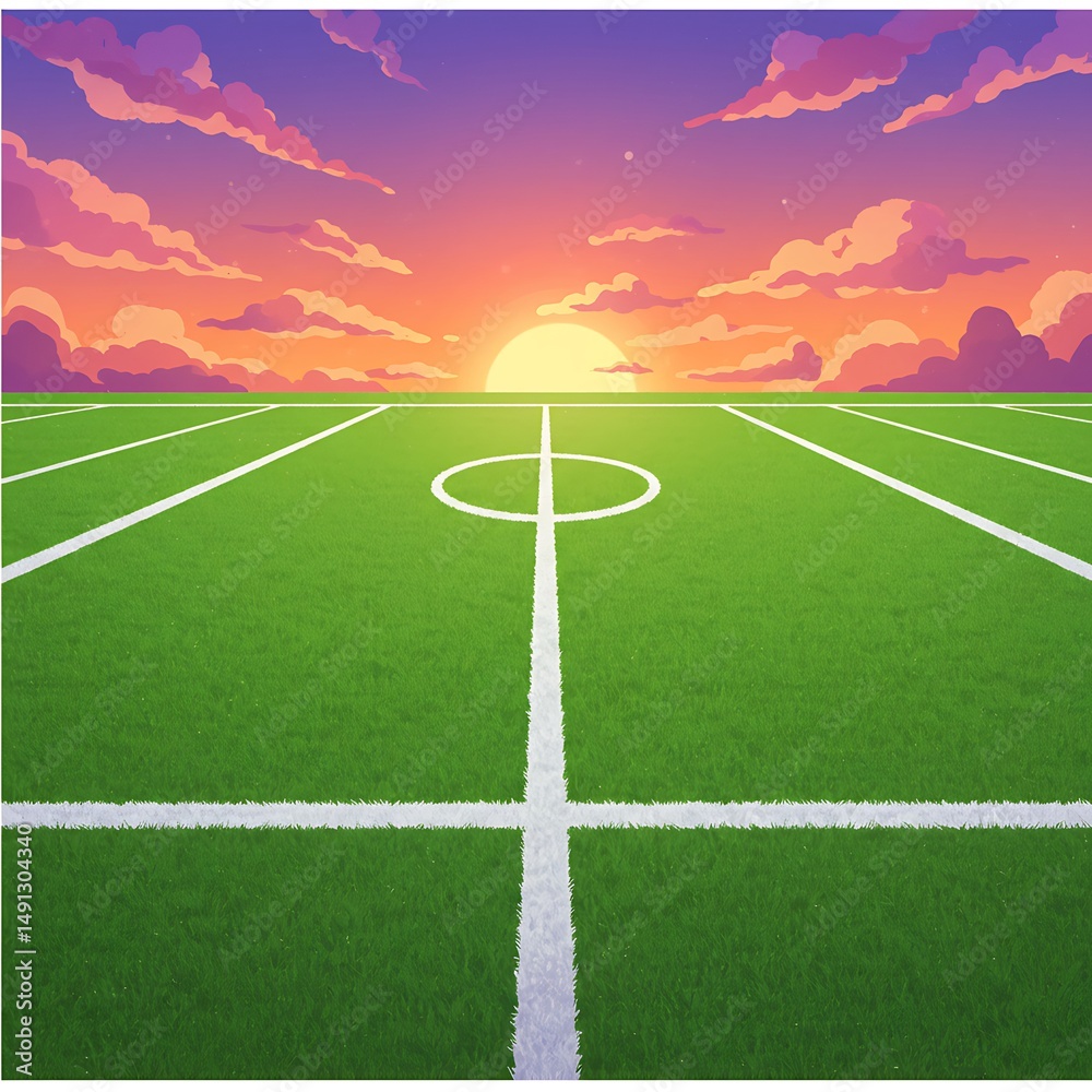 Obraz premium Sunset Stadium Dreams