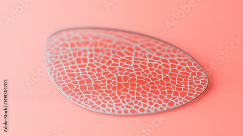 Abstract Coral Red Dragonfly Wing Texture Background