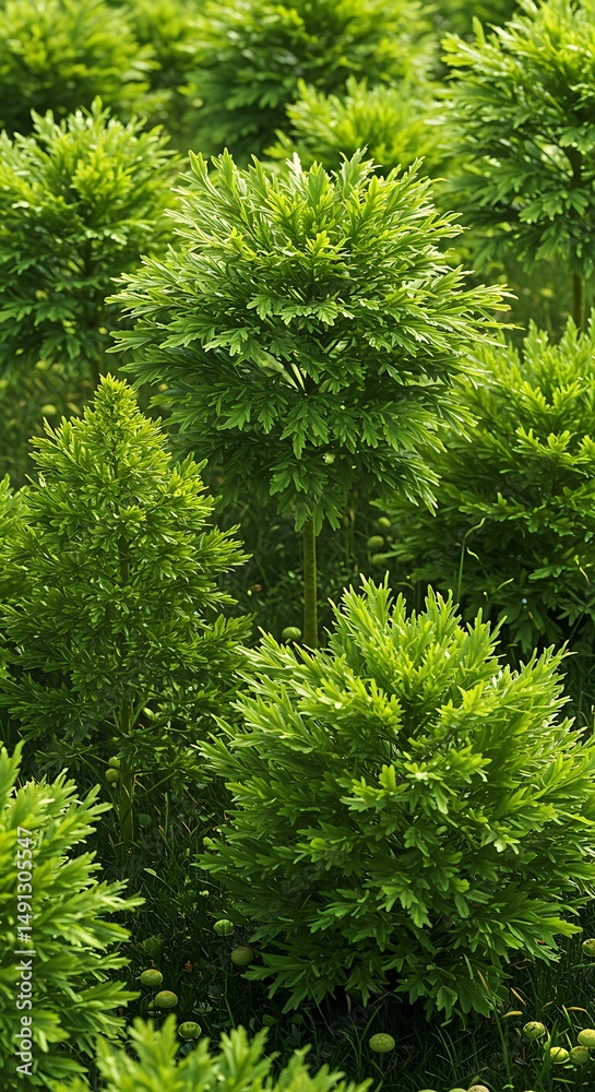 Fototapeta premium Emerald Canopy: Lush Green Foliage Texture