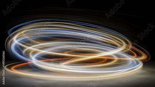 Abstract Light Trails Swirling Nebula Cosmic Energy