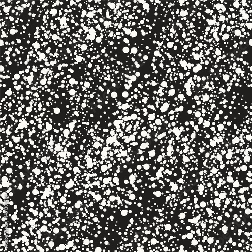 Vector seamless pattern. Abstract spotty texture. Natural monochrome design. Creative background with rounded spots. Spotty monochrome texture.